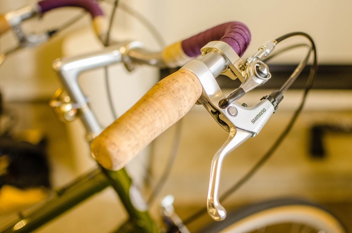 cork grips, Shimano levers and Silver friction shifters